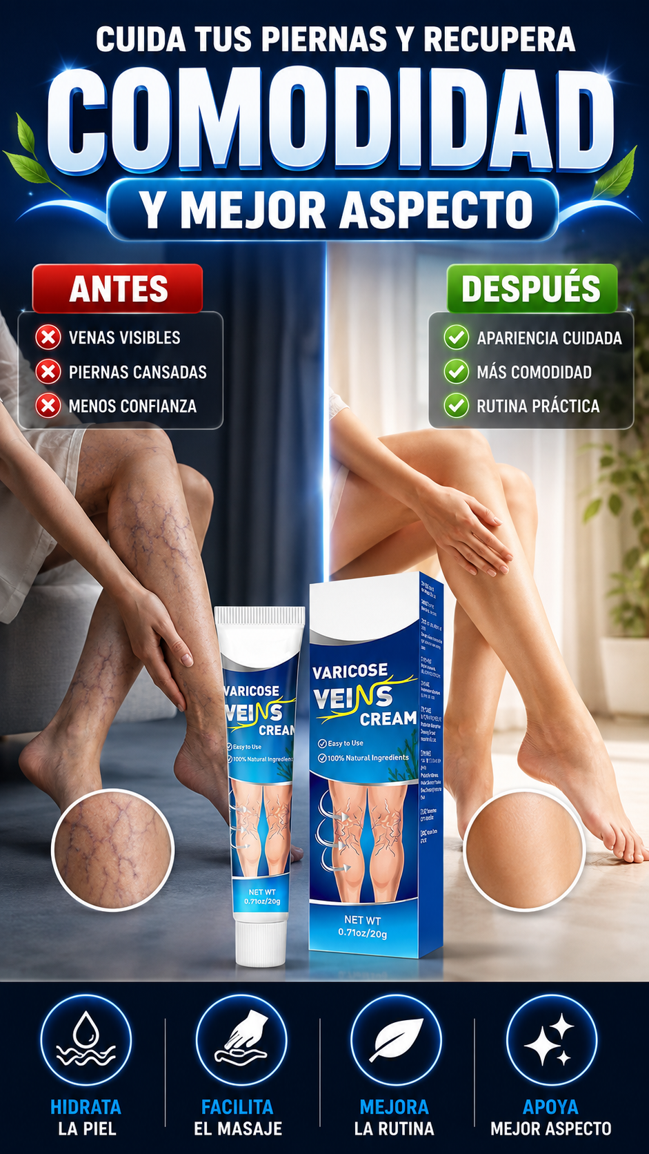Crema para Várices — Más comodidad para tus piernas