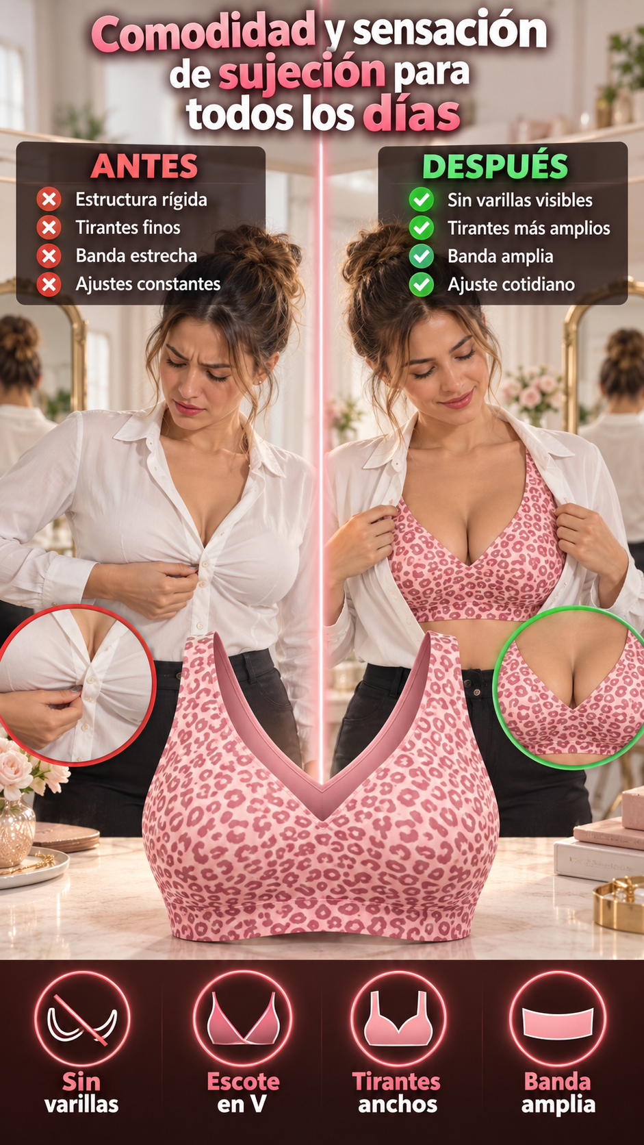 Brasier Jelly antirollitos sin varillas — Comodidad y sensación de sujeción para acompañarte todos los días