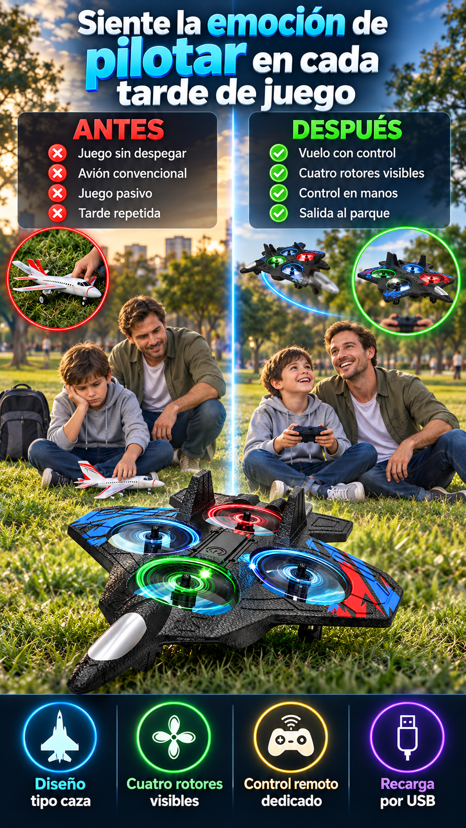 Stunt Fighter — Lleva la emoción de pilotar a cada momento de juego