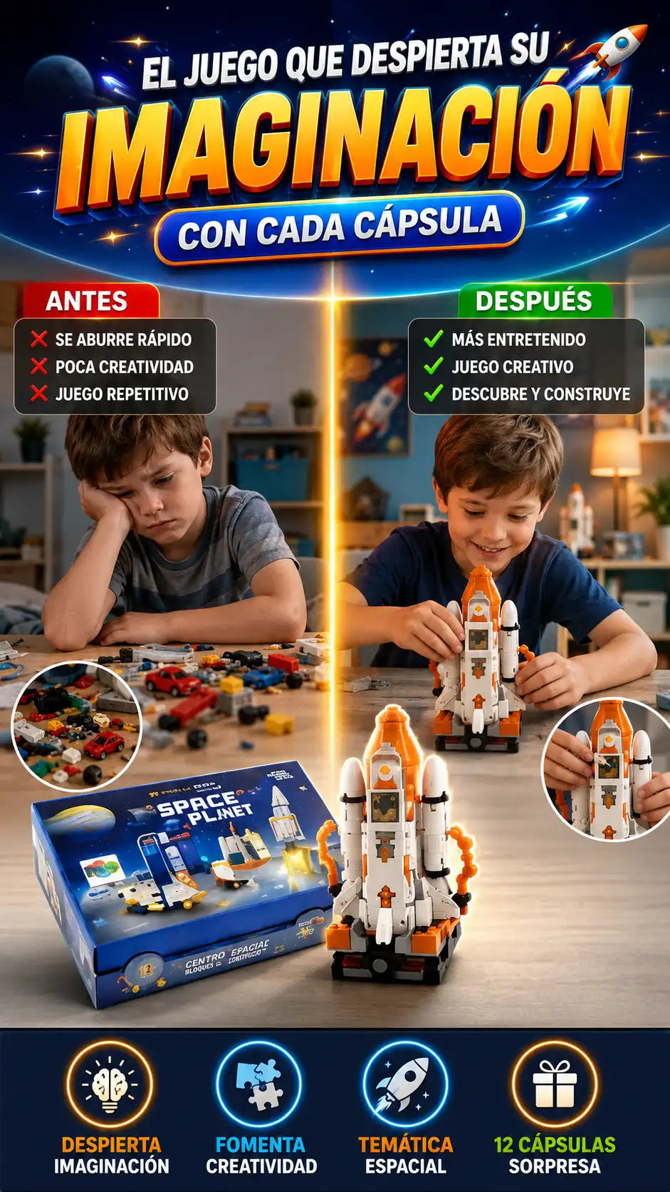 Juego de Bloques Centro Espacial — Construye aventuras y descubre sorpresas