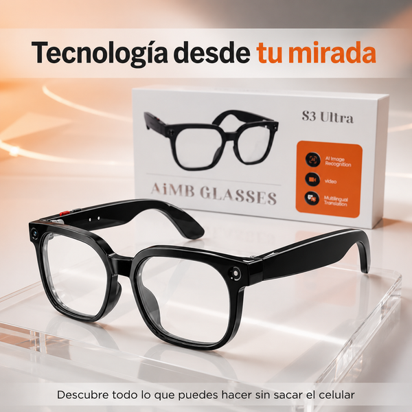 Gafas Inteligentes con Cámara y Traducción IA — Captura y comunícate con libertad