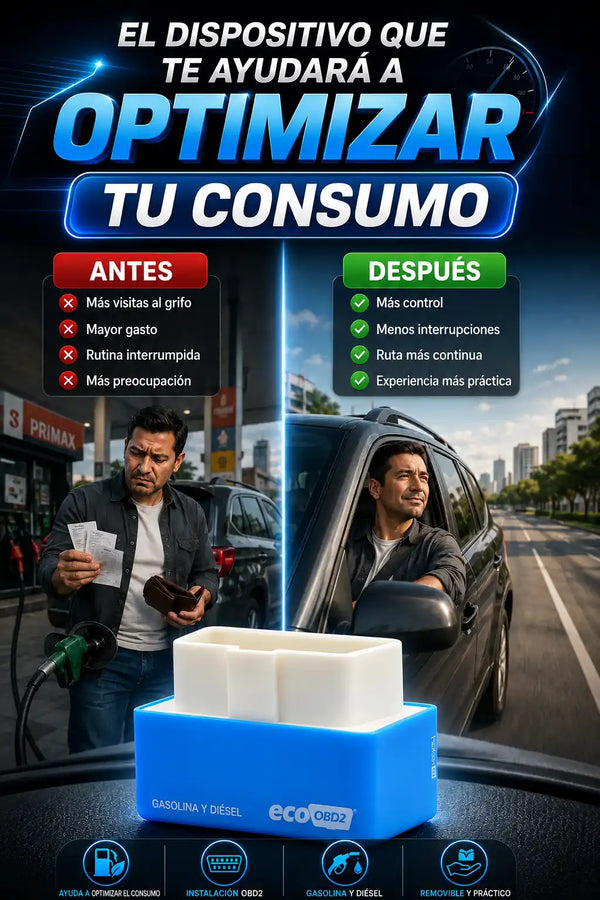 Plug & Drive OBD2 Eco OBD2 — Ahorra combustible, optimiza tu conducción y cuida tu dinero